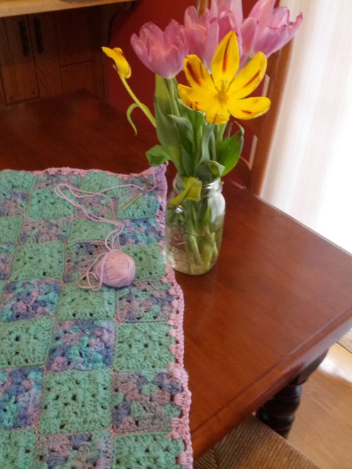 Completion of first round of edging.