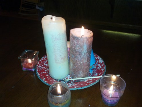 Embracing a new tradition need not be fancy.  Our hodge podge collection worked just fine. 