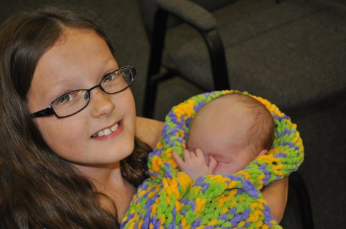 My baby holding my grandbaby wrapped in a prayed up blankie!  B-L-E-S-S-E-D! 
