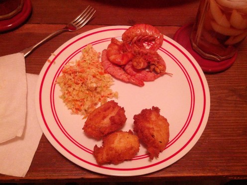 While the presentation isn't nearly as beautiful as Missy's muffin, shrimp straight from the Gulf, bought at Joe Patti's Seafood, is my kind of comfort food.