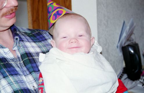 I think this smile from your first birthday says it all!  