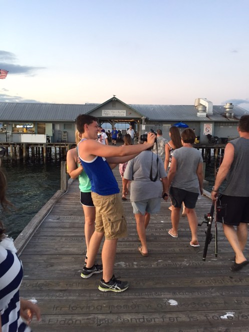 Shenanigans on the pier. 